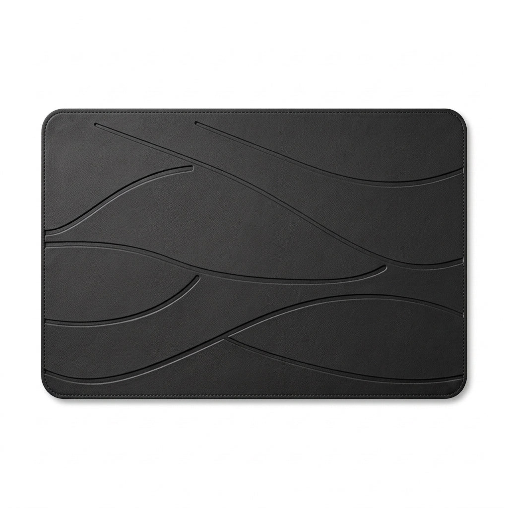 Tapis de Bain en Pierre de Diatomite – Noir / 35x45cm, vue produit sur fond blanc