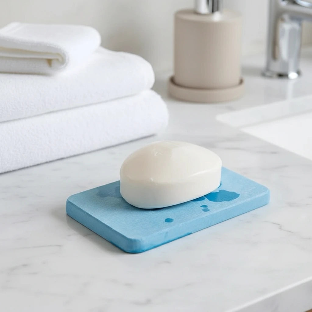 Porte Savon Bleu 4