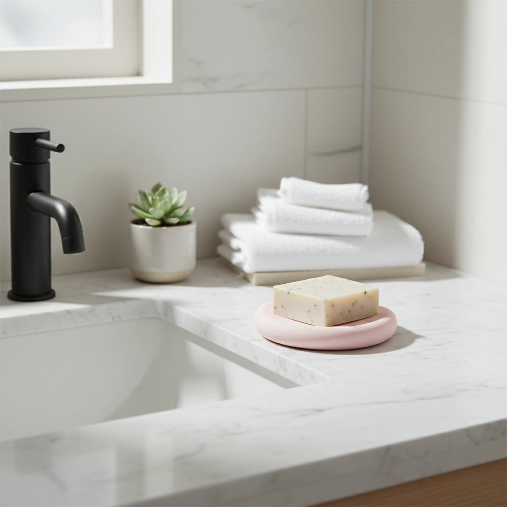 Porte Savon Rose 5