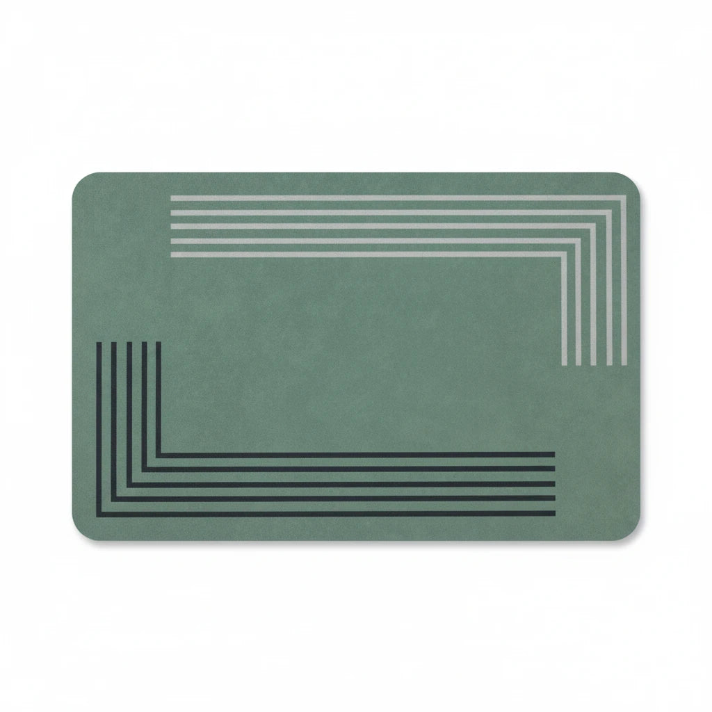 Tapis De Bain Vert Foncé 4